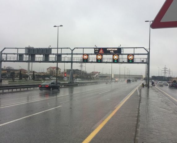 Paytaxtın bəzi yollarında sürət həddi endirildi