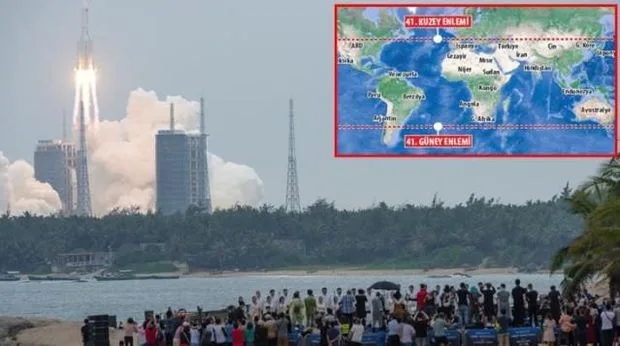 Yerə düşəcək nəhəng raket təşviş yaradıb: Türkiyə risk altında - FOTO