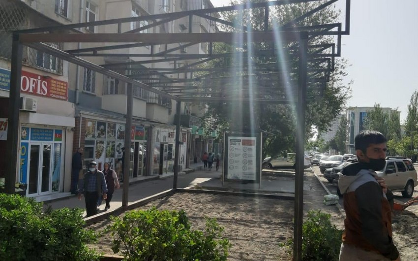 Xətai rayonunda səkinin zəbt edilməsinin qarşısı alındı