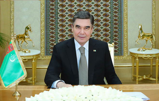 Qurbanqulu Berdiməhəmmədov Prezident İlham Əliyevi təbrik edib