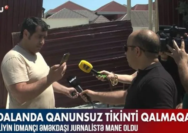 Nazirliyin idmançı əməkdaşı jurnalisti hədələdi – VİDEO