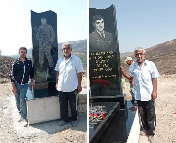 İşğaldan azad edilmiş ərazilərdə məzar daşlar bərpa olunur