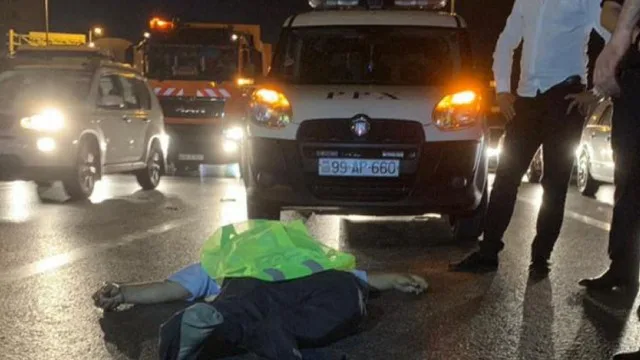 Bakıda avtomobil piyadanı vuraraq öldürdü - FOTO