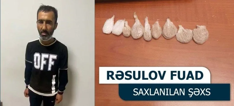 Narkotik dövriyyəsi ilə məşğul olan taksi sürücüsü saxlanılıb