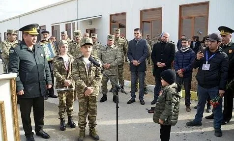 Zəfər Günü ilə bağlı hərbi hissədə tədbir keçirildi - Video