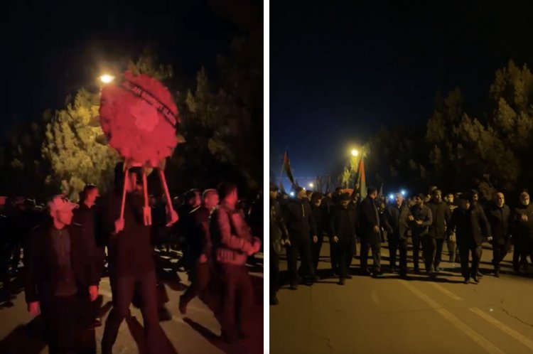 Şəhid Elçin Əliyevlə Şirvanda vida mərasimi keçirilib - FOTOLAR