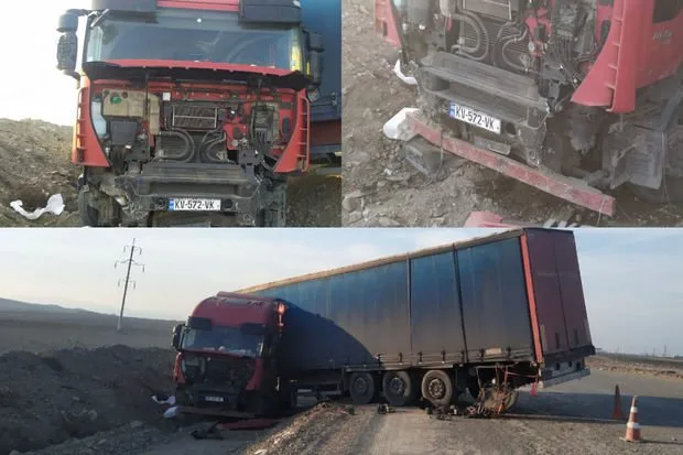 Şəmkirdə yük avtomobili qəza törətdi