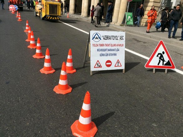 Bakının bu küçələrində hərəkət məhdudlaşdırıldı