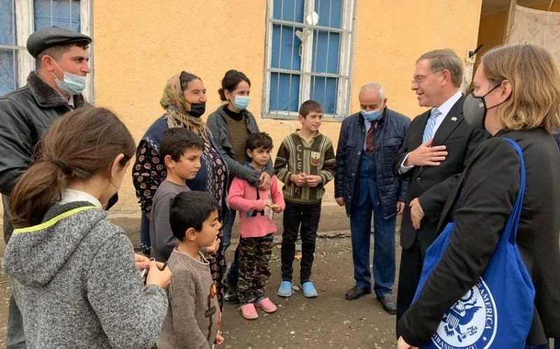 ABŞ səfiri Tərtərə səfər etdi - FOTO