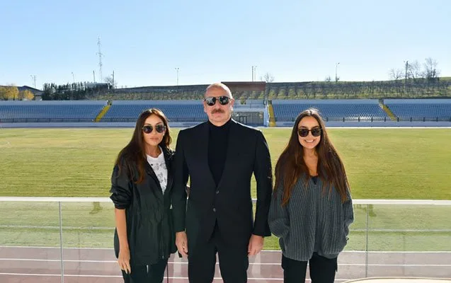 Prezident Quba Olimpiya İdman Kompleksində şəraitlə tanış oldu - FOTOLAR