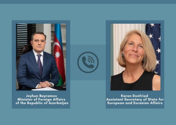 Ceyhun Bayramov ABŞ Dövlət Katibinin köməkçisi ilə danışıb