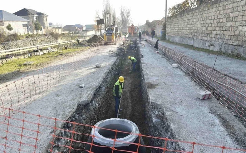 Şəkidə içməli və tullantı su layihəsinin 45 %-i icra edilib - FOTO