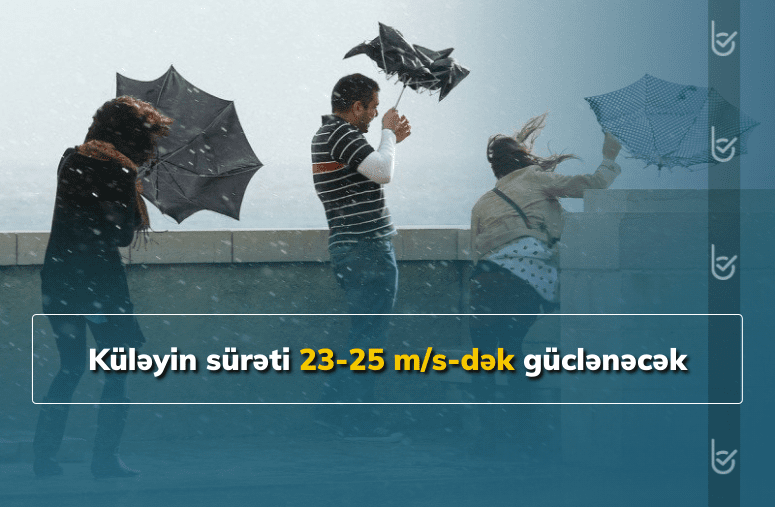 Sinoptiklərdən GÜCLÜ KÜLƏK xəbərdarlığı