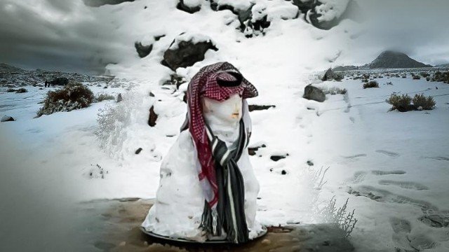Səudiyyə Ərəbistanına qar yağdı