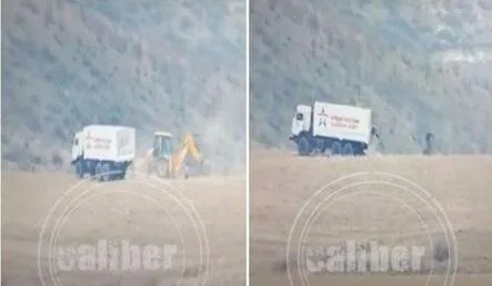 Ermənilər sülhməramlıların köməyilə xəndəklər qazır - Video