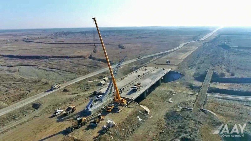 Bərdə-Ağdam avtomobil yolunun tikintisi sürətlə davam etdirilir - VİDEO