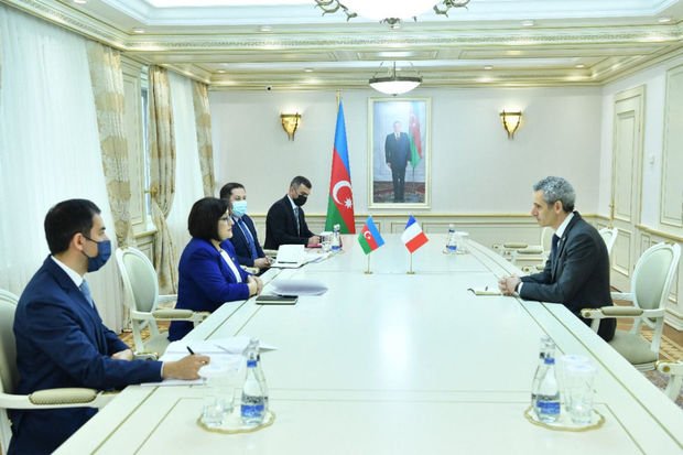 Sahibə Qafarova Fransa səfiri ilə görüşüb