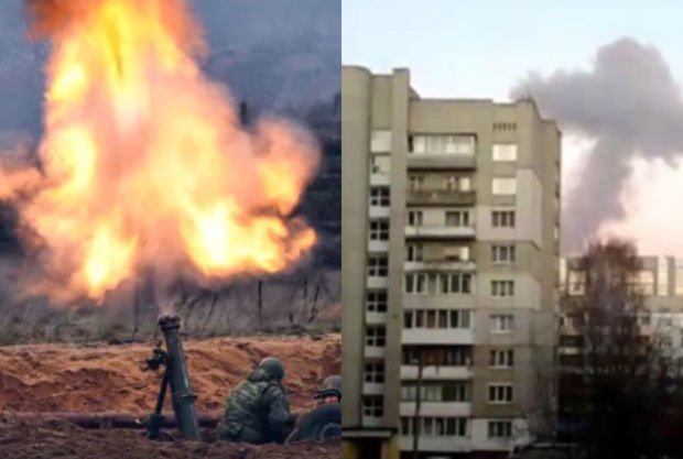 Ukrayna şəhərlərinin bombardmanı davam edir - VİDEO