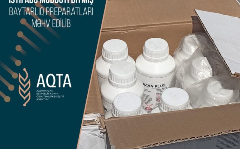 İstifadə müddəti bitmiş baytarlıq preparatları məhv edildi