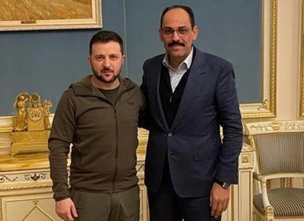 Ərdoğanın sözçüsü Zelenski ilə görüşdü - FOTO