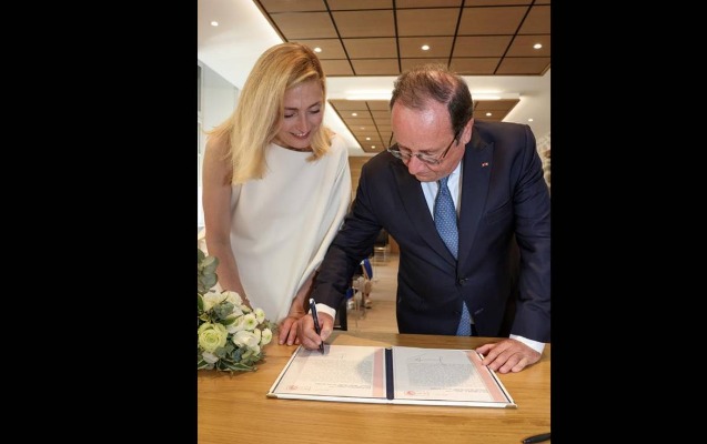 Fransua Olland 67 yaşında ilk dəfə evləndi - FOTOLAR