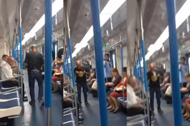 Bakı metrosunda sərnişin siqaret çəkdi - VİDEO