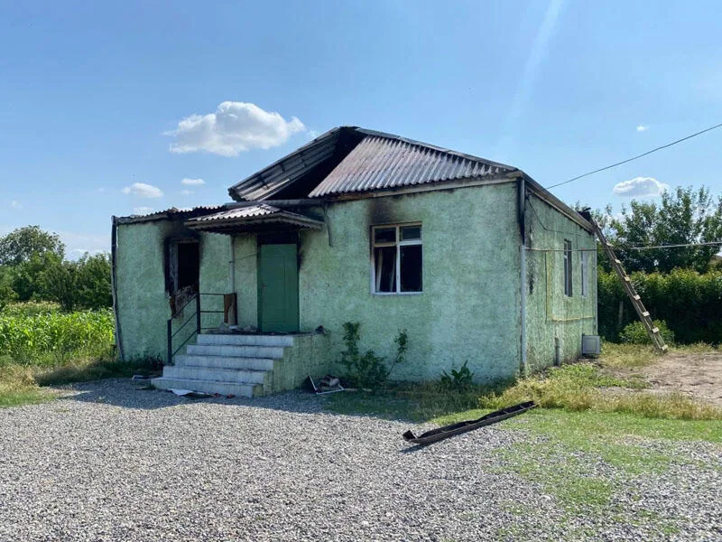 Bərdədə şəhid ailəsinin evi yandı