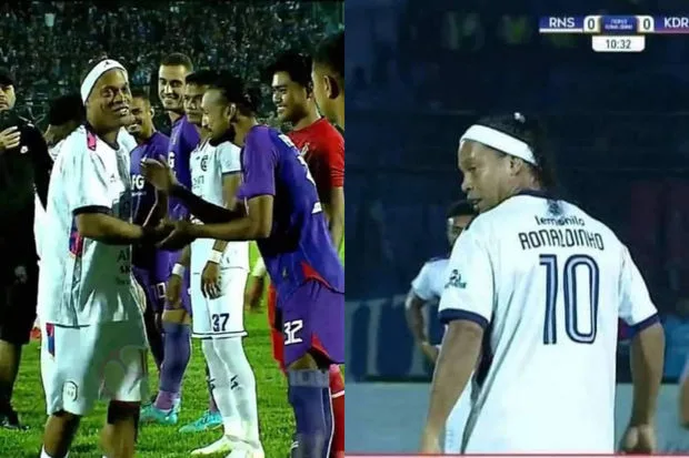 Ronaldinyo İndoneziya klubunun heyətində meydana çıxdı - VİDEO