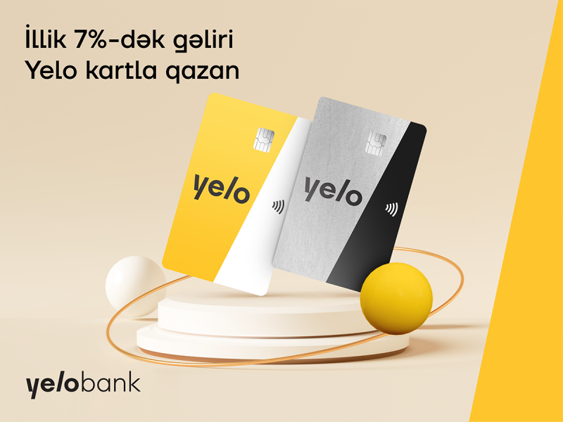 Yelo Bankdan kart qalığına illik 7% gəlir