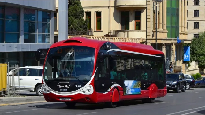 Bakıda 110 avtobusun hərəkət intervalında gecikmələr var