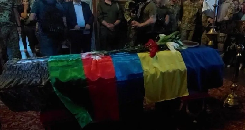 Ukrayna ordusunun həlak olan azərbaycanlı hərbçisi dəfn olundu - FOTOLAR