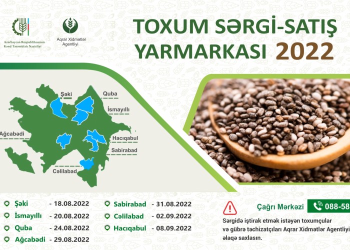 Toxum sərgi-satış yarmarkaları keçiriləcək