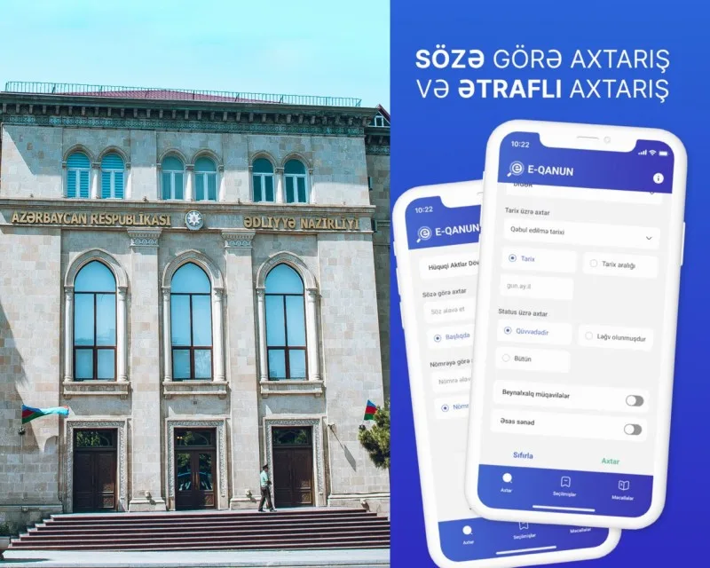 Ədliyyə Nazirliyi mobil tətbiqi istifadəyə verəcək