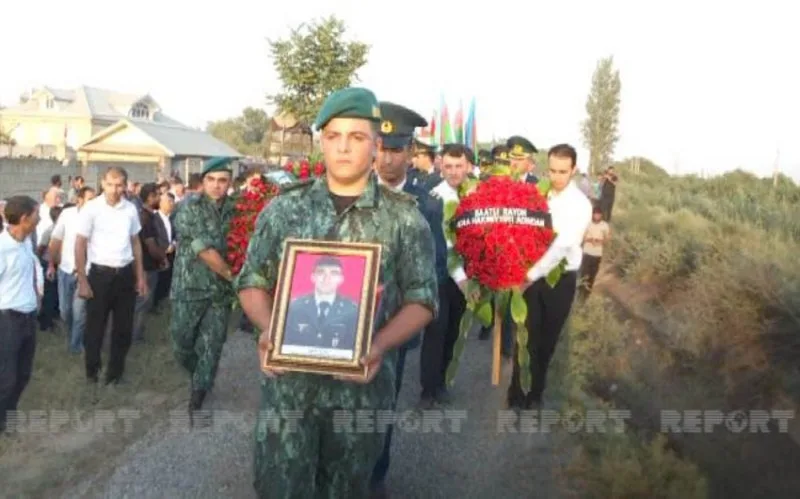 Saatlıda şəhid hərbi qulluqçu dəfn edilib