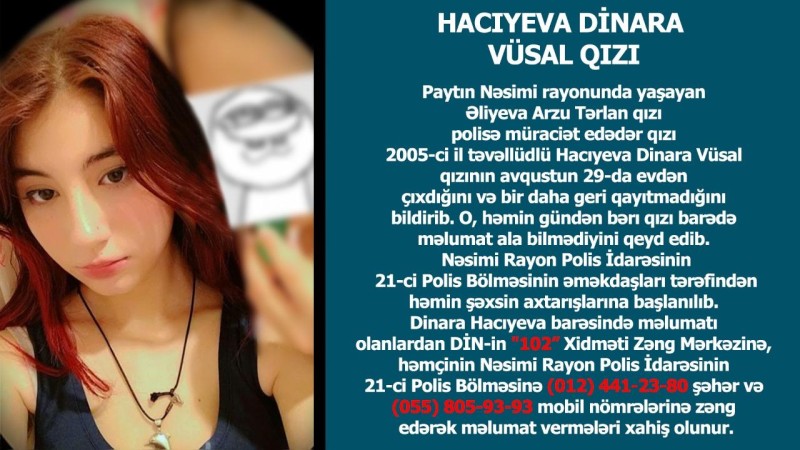 Polis bu qızı axtarır - FOTO