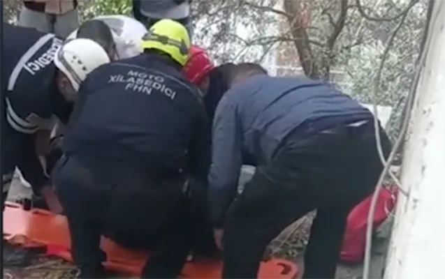 13 yaşlı uşaq binadan yıxıldı - VİDEO