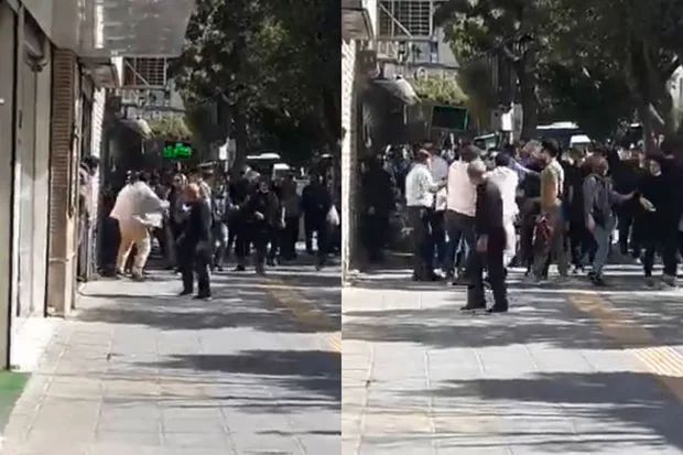 İranda mülki geyimli polislər qadınlara... - VİDEO