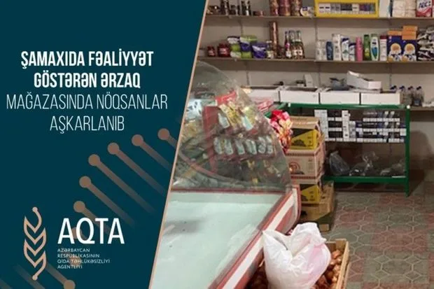 Şamaxıda ərzaq mağazasında nöqsanlar aşkarlandı
