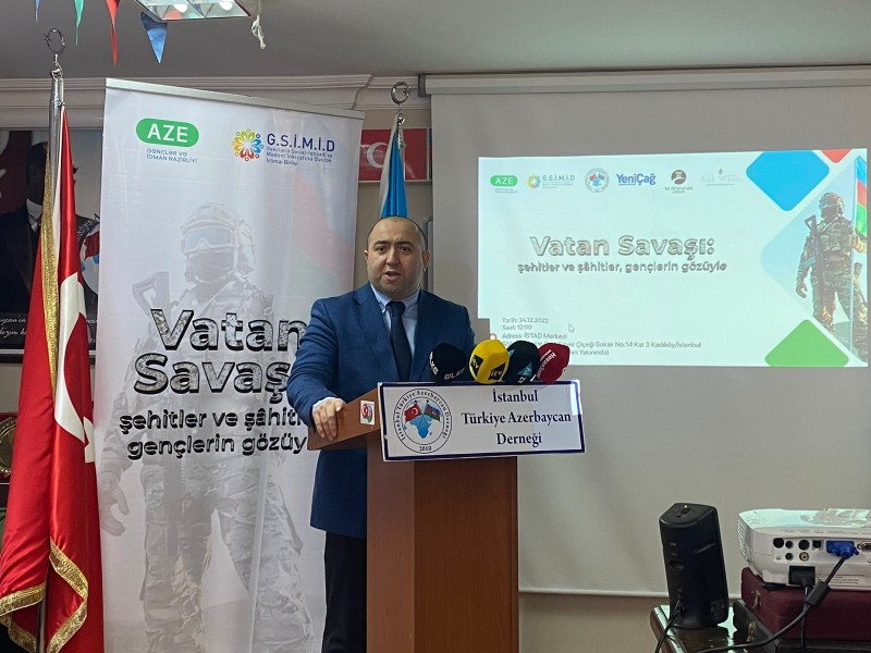 “Vətən müharibəsi: şəhidlər və şahidlər gənclərin gözü ilə”: İstanbulda sənədli filmin təqdimatı keçirildi - FOTO