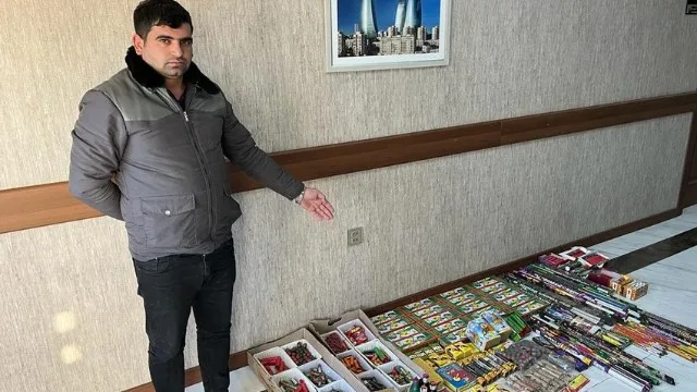 Xaçmazda pirotexniki vasitələr satan şəxs saxlanıldı