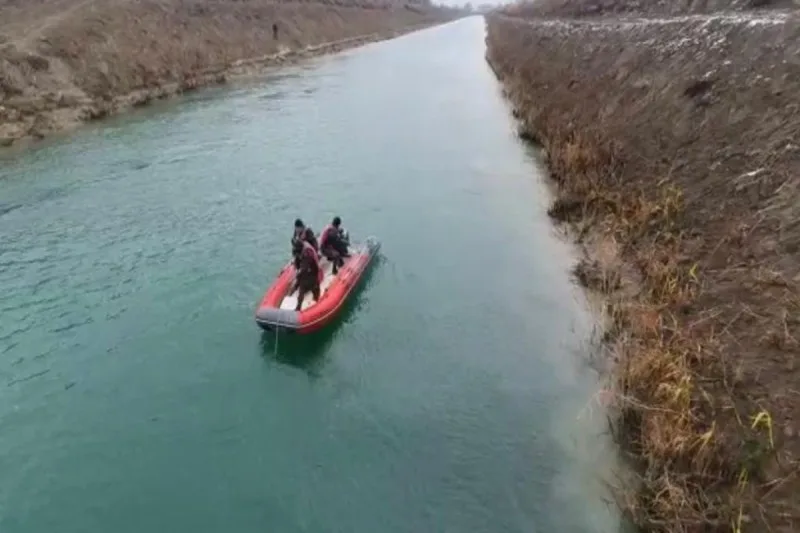 Yevlaxda kanalda batan şəxsin axtarışları davam edir - YENİLƏNİB