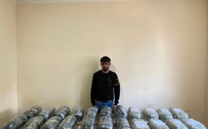 Sərhəddə 24 kiloqram narkotiklə yaxalandı - FOTO