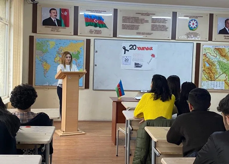 20 Yanvar şəhidləri kollecdə yad edildi - FOTO
