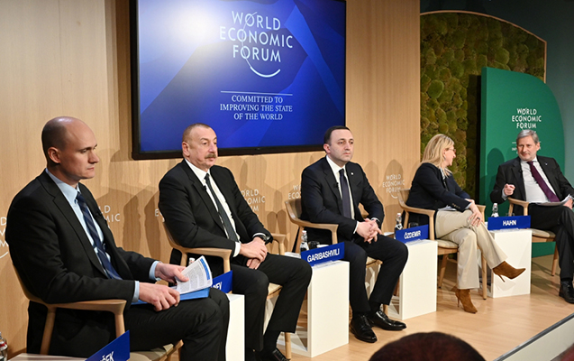 Prezident Davosda panel iclasında iştirak etdi - VİDEO