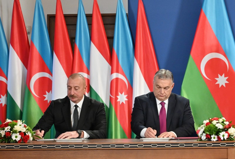 Budapeştdə Azərbaycan-Macarıstan sənədləri imzalandı - FOTOLAR