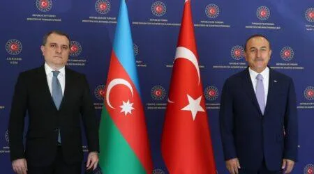 Bayramov və Çavuşoğlu zəlzələ baş verən ərazidə - FOTOLAR