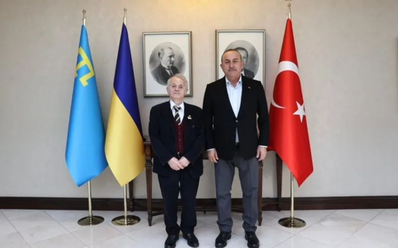 Krım türklərinin lideri Türkiyədə Çavuşoğlu ilə görüşdü