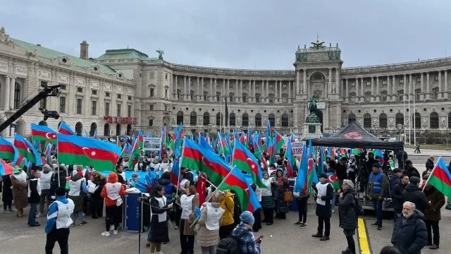 Vyanada Xocalı ilə bağlı Ümumavropa Qarabağ mitinqi keçirilib