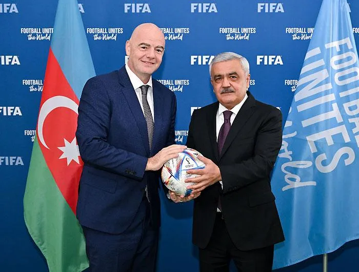 Rövnəq Abdullayev Gianni İnfantino ilə görüşdü - FOTO