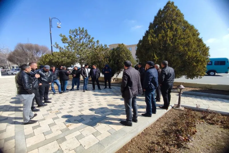 Naxçıvanda TIR sürücüləri aksiya keçirib - FOTO
